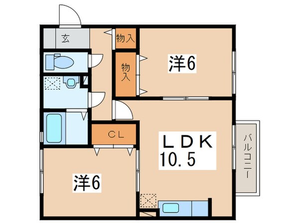 グロ－リアスＡの物件間取画像